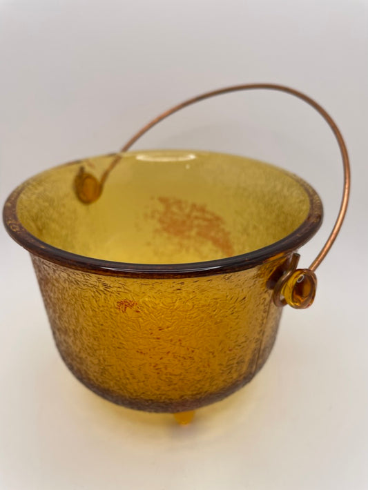 Vintage Amber Ice Bucket