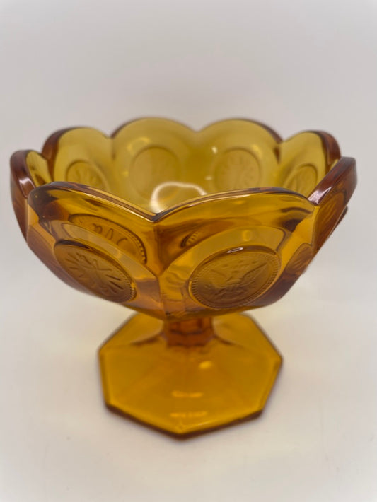 Fostoria Amber Gold Pedestal Dish