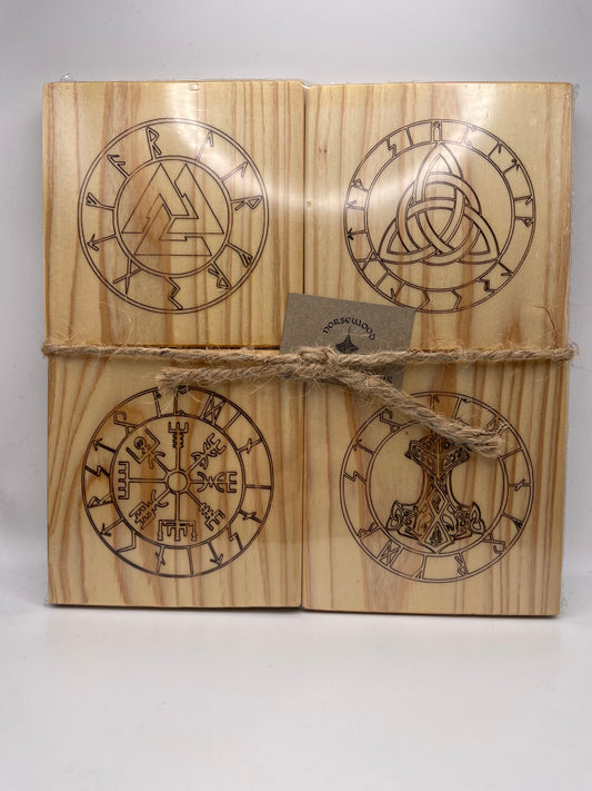 Norsewood Wood Coasters - Set Of 4