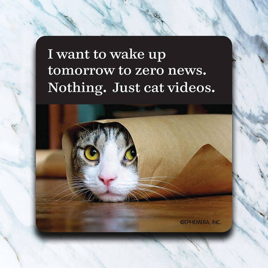 Zero News Cat Videos Coaster