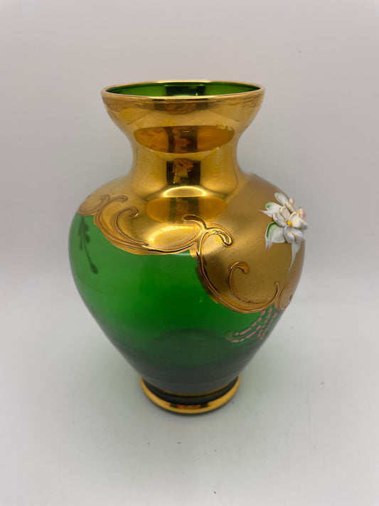 Green Bohemian Vase