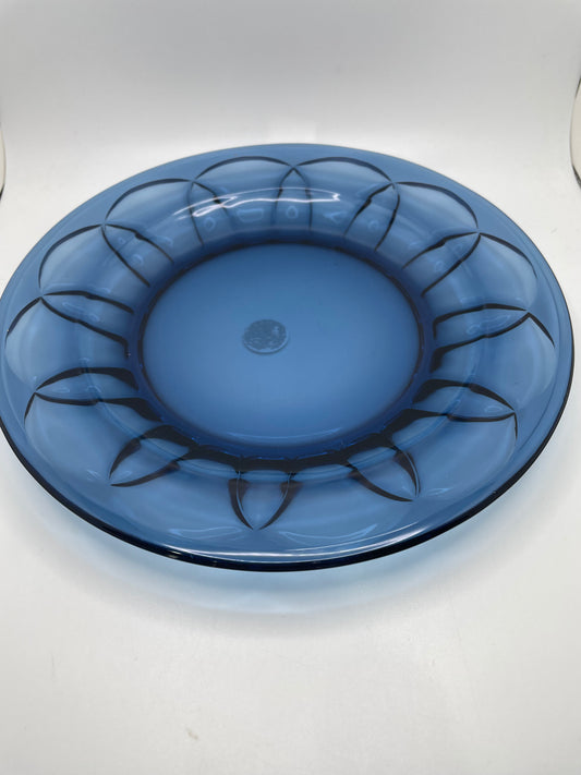 Set of 6 Blue Glass Plates