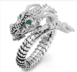 Green Eyed Dragon Ring