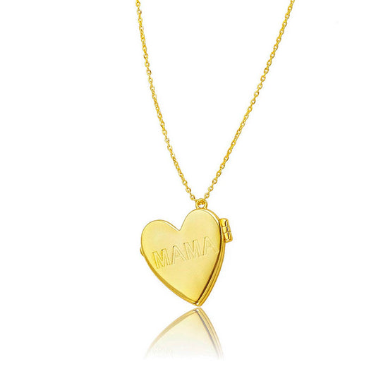 Engraved MAMA Heart Locket gold