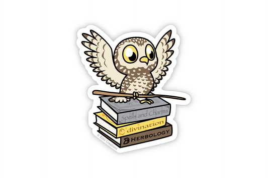 Brown Owl Sticker - Magical Witch Familiar