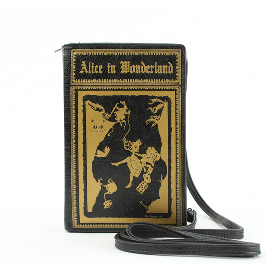 Alice in Wonderland Book Clutch Cross Body Bag Vinyl
