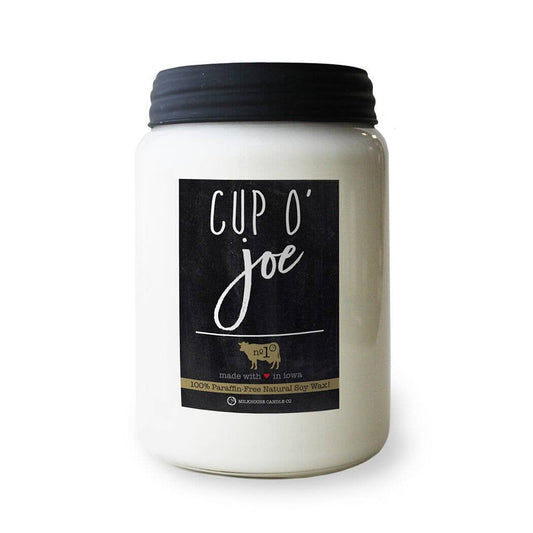 Farmhouse Apothecary Jar 26 oz: Cup O Joe