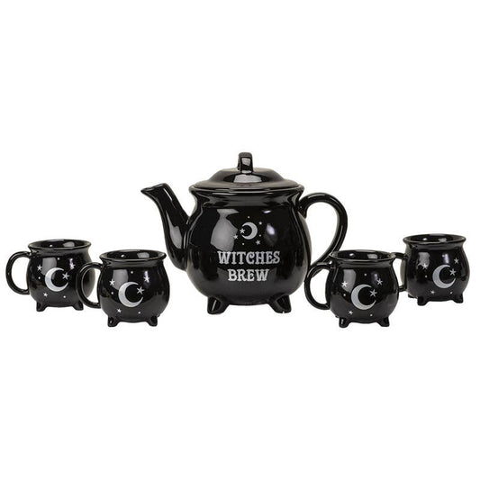 14261 Witches Brew Black Teapot Set C/4