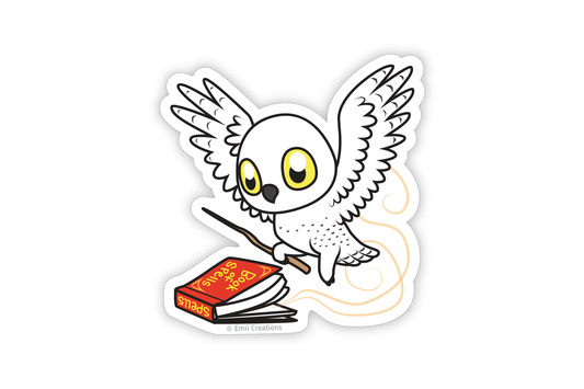 White Owl Sticker