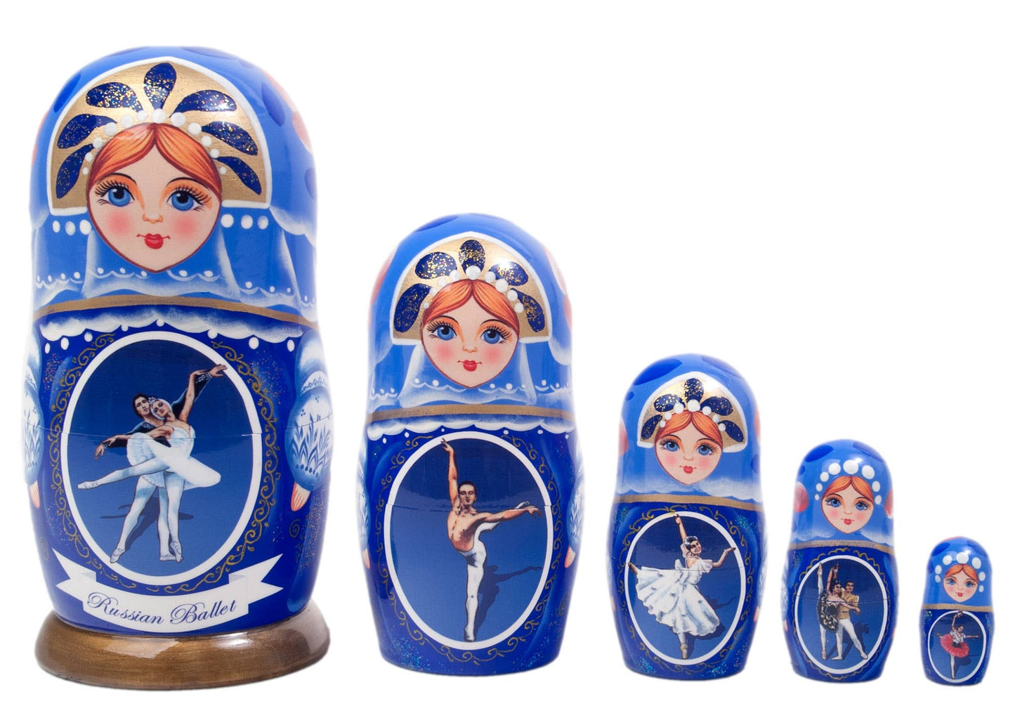 Russian Ballet Nesting Doll 5pc./6"