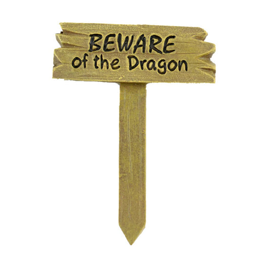 2.5" Resin "Beware of the Dragon" Sign